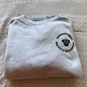 light grey soccer crewneck